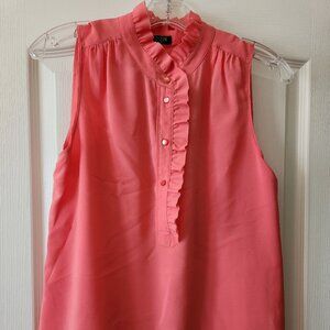 J. Crew Factory peachy-pink sleeveless blouse